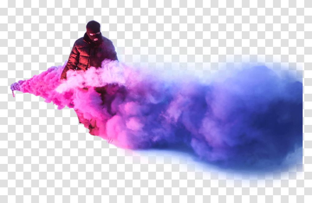 Smoke Colour Color Colourful Colorful Smokebomb, Person, Animal, Nature, Mammal Transparent Png