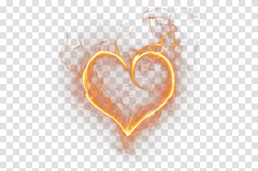 Smoke Heart Images - Free Vector Fire Heart Without Background, Bonfire, Flame, Text, Light Transparent Png