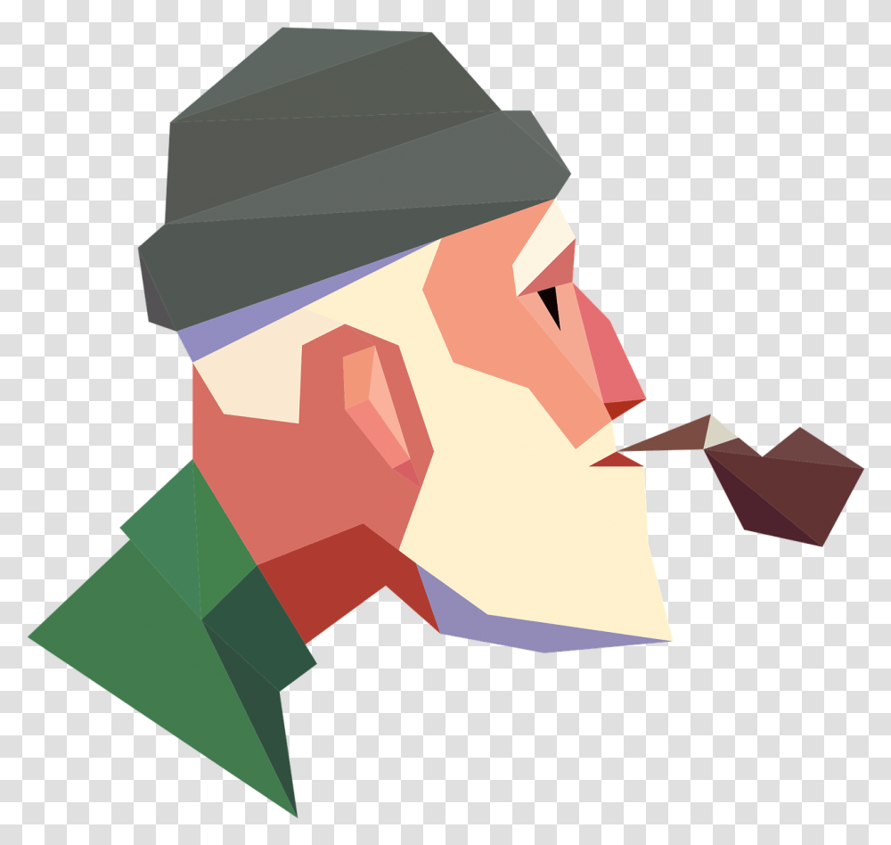 Smoke Old Man Smoking Free Vector Graphic On Pixabay Old Man With Cigarette Painting, Face, Head, Clothing, Apparel Transparent Png