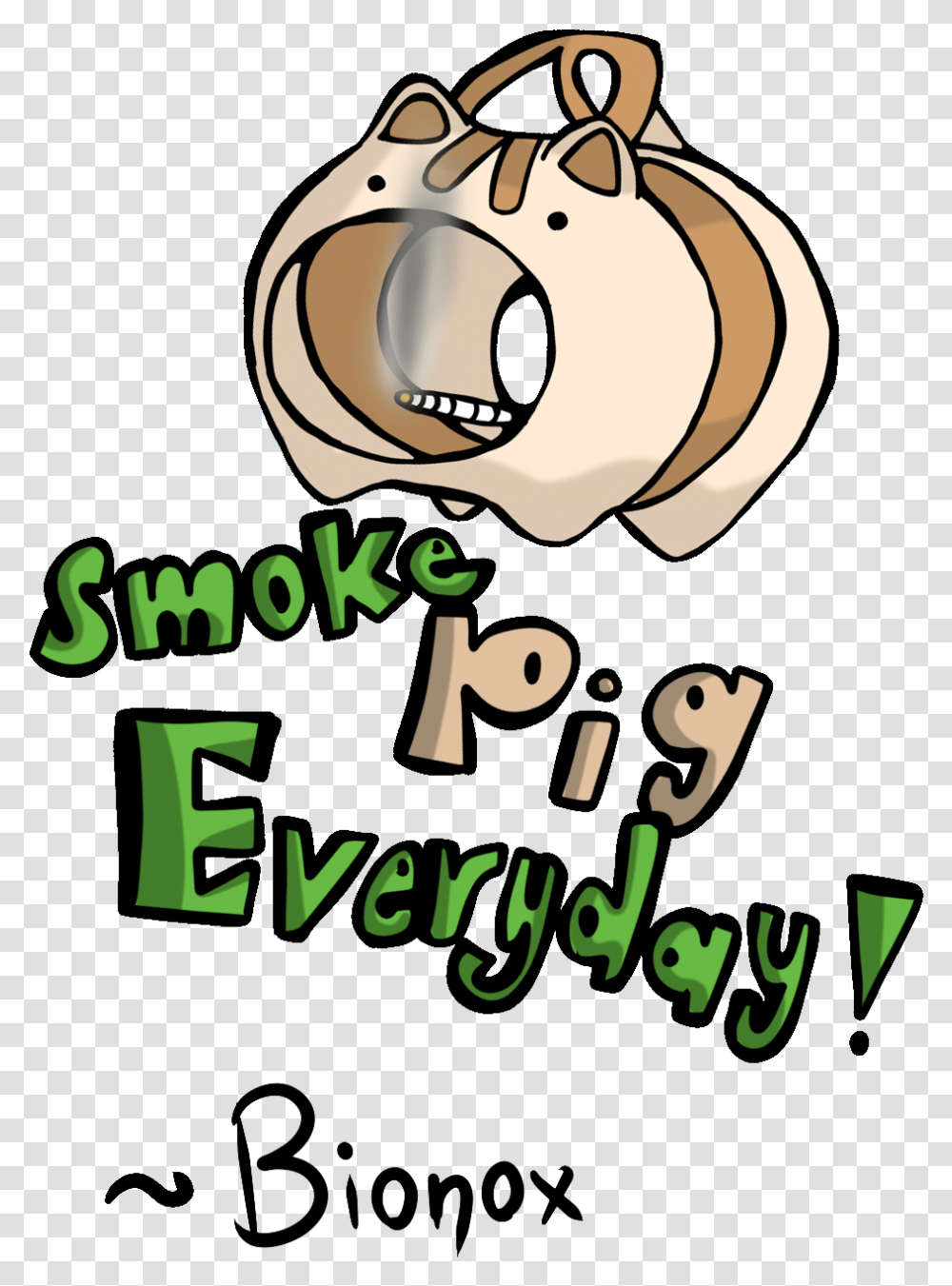 Smoke Pig Everyday Cartoon, Poster, Advertisement, Alphabet Transparent Png