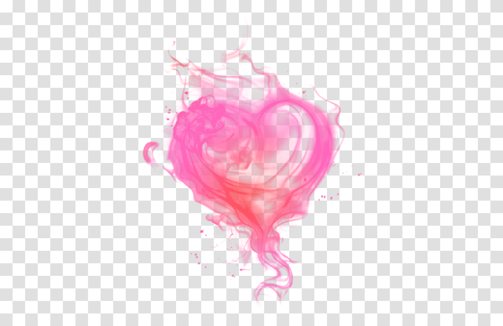 Smoke Pink Heart Hearts Love Illustration, Stain, Glass, Alcohol Transparent Png