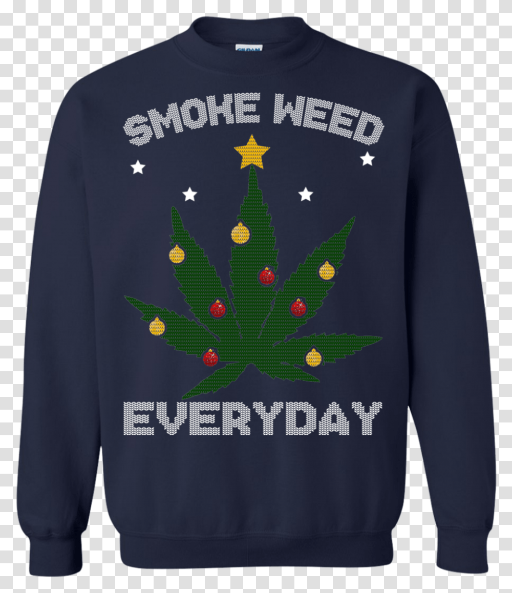 Smoke Weed Everyday Christmas Tree, Plant, Sweater, Sleeve Transparent Png