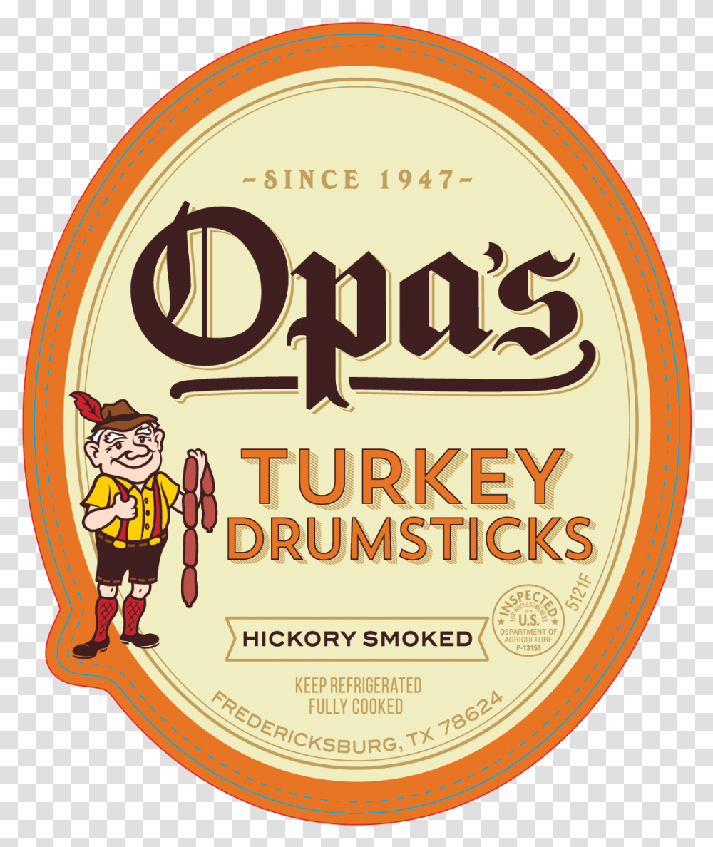 Smoked Turkey Legs Illustration, Label, Text, Lager, Beer Transparent Png