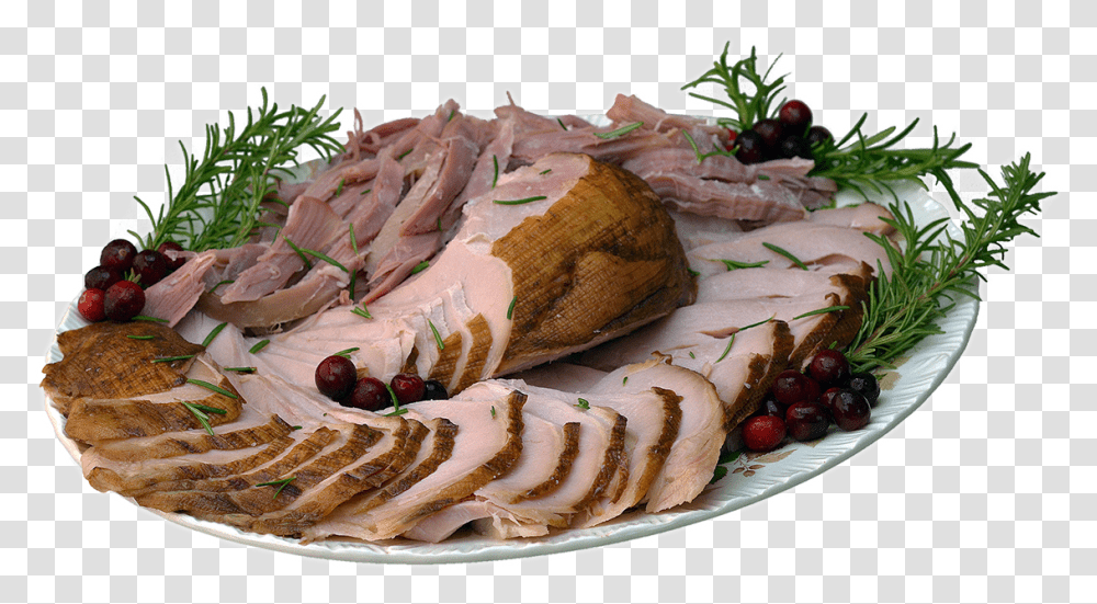 Smoked Turkey Smoked Turkey, Meal, Food, Dish, Platter Transparent Png