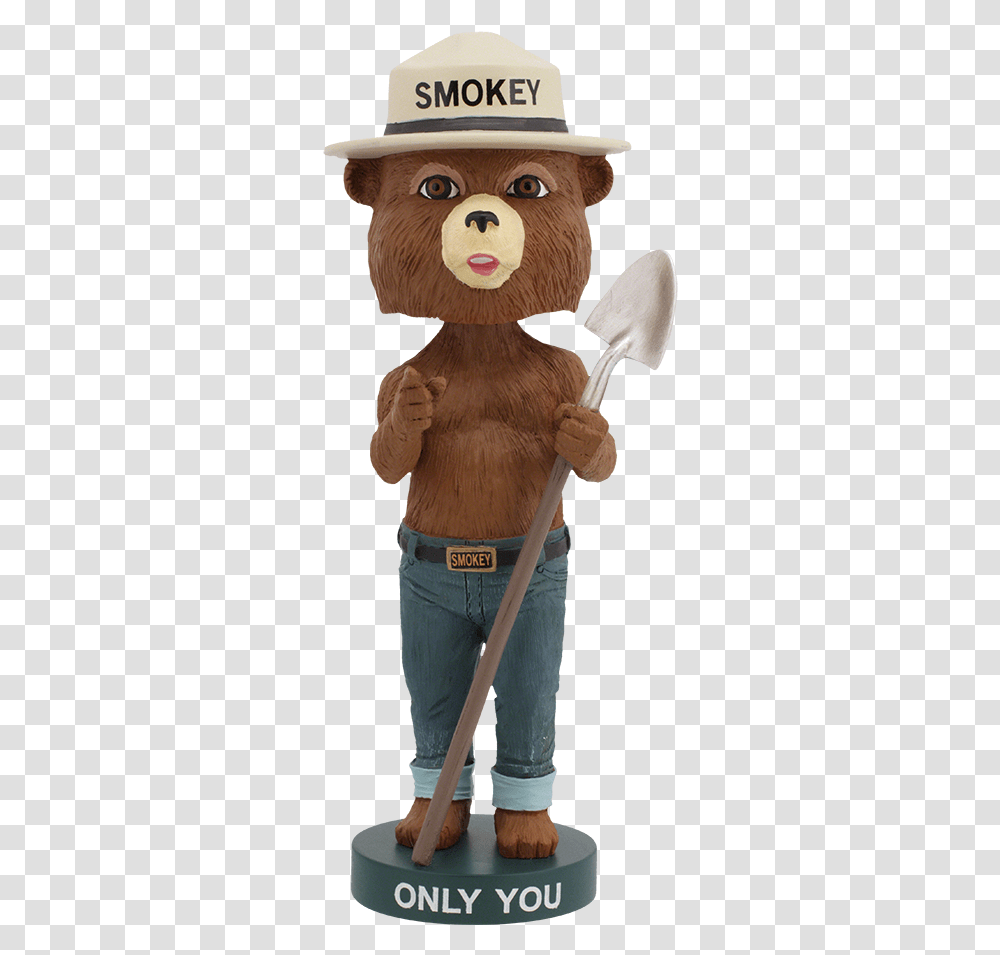 Smokey Bear Bobblehead Figurine, Hat, Apparel, Person Transparent Png