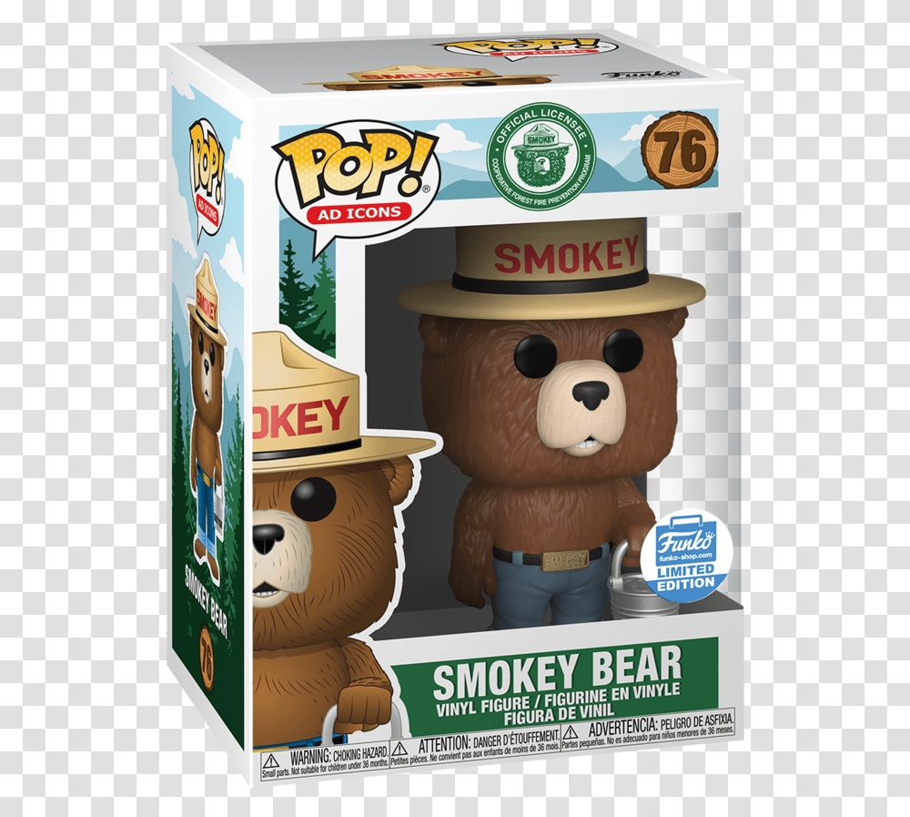 Smokey The Bear Funko Pop, Hat, Label Transparent Png