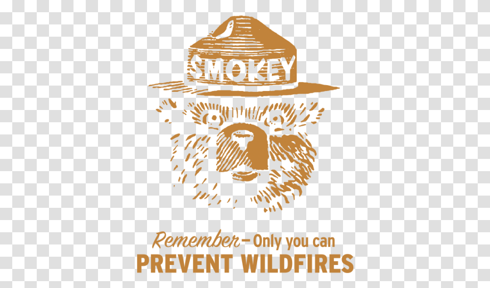 Smokey The Bear Is On His Watch Smokey The Bear Stencil, Poster, Advertisement, Apparel Transparent Png