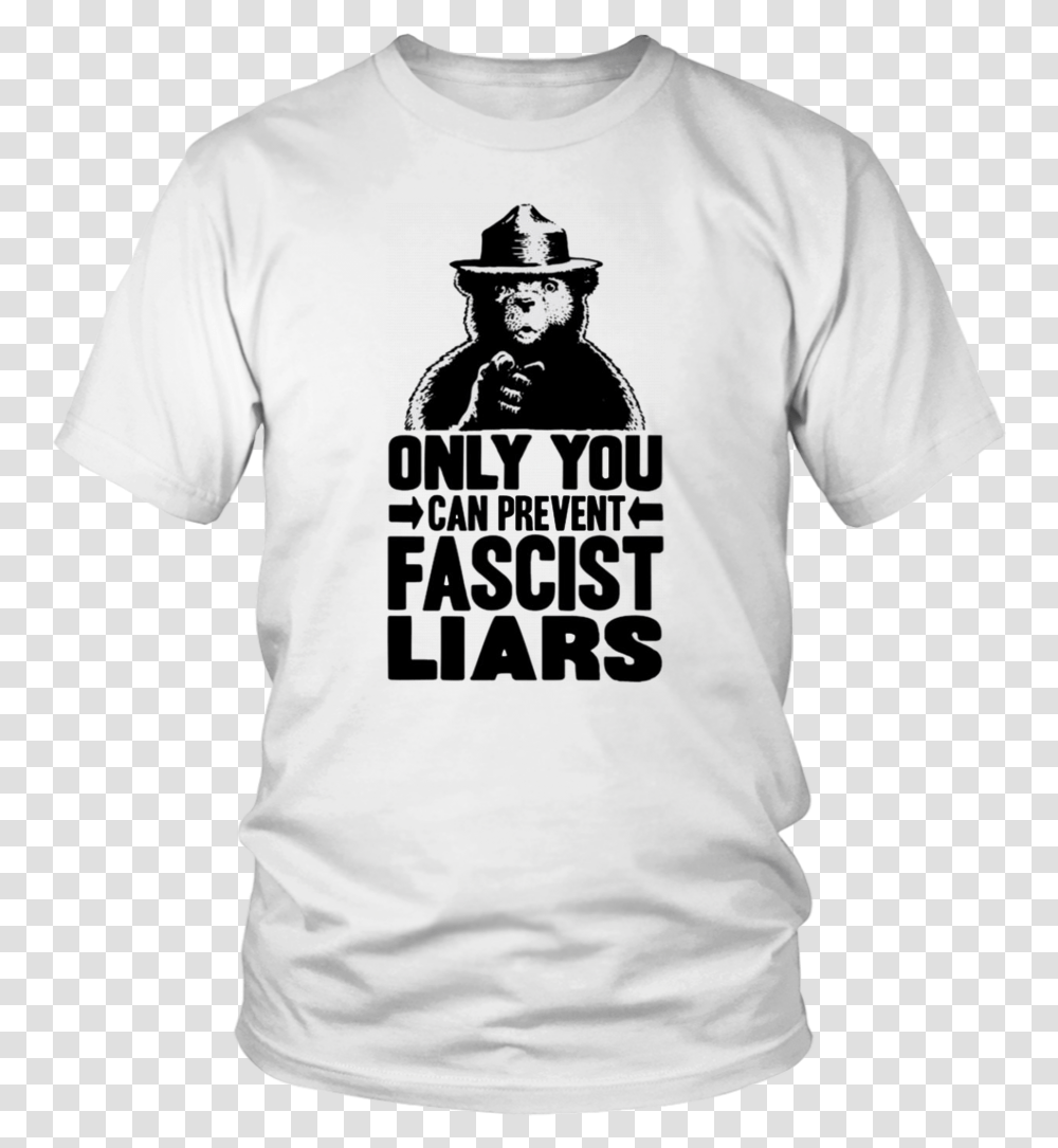 Smokey The Bear Only You Can Prevent Fascist Liars Ric Flair Drip Brett Hull, Apparel, T-Shirt, Person Transparent Png