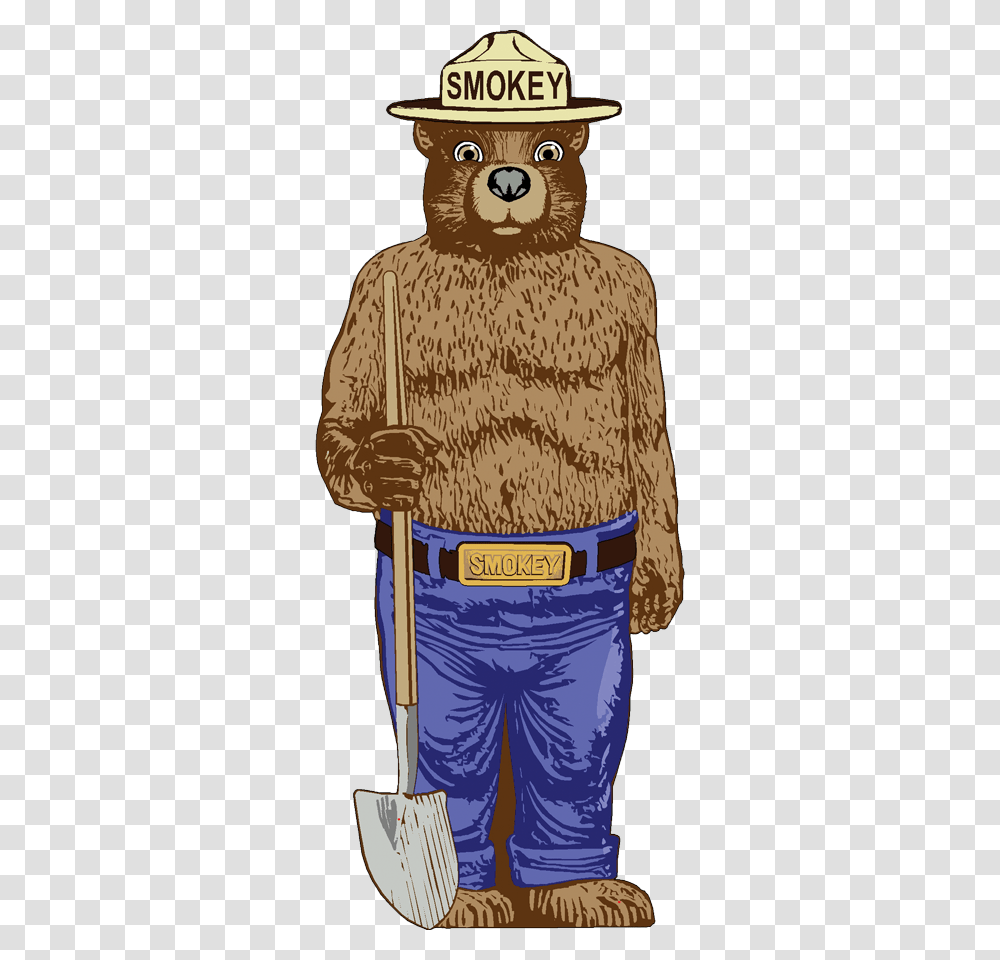 Smokey The Bear Smokey The Bear Cut Out, Person, Food, Cream Transparent Png