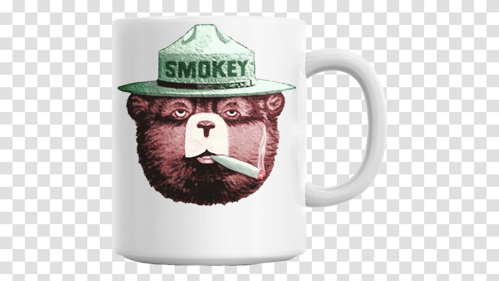 Smokey The Bear Stoned, Coffee Cup, Hat, Apparel Transparent Png