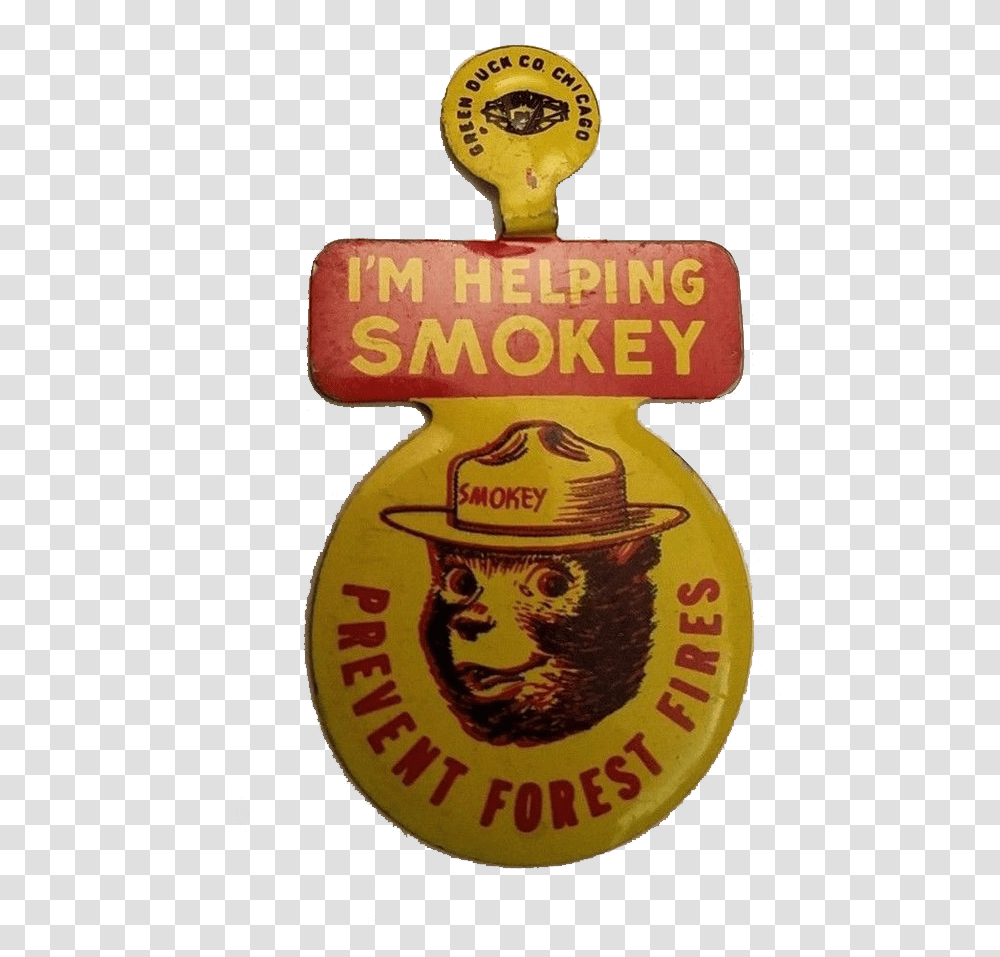 Smokey The Bear Vintage, Label, Logo Transparent Png