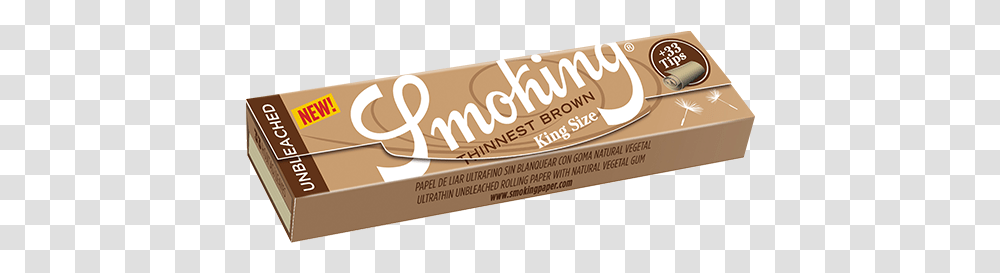 Smoking King Size Thinnest Brown Tips Chocolate, Label, Box, Weapon Transparent Png