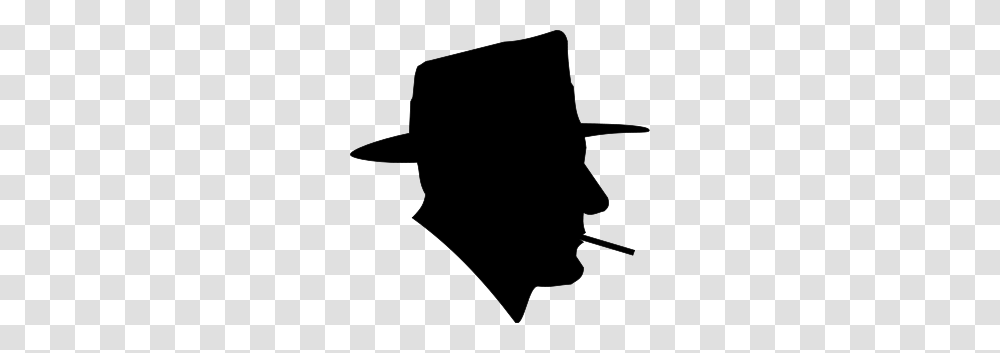 Smoking Man In Fedora Silhouette Clip Arts For Web, Gray, World Of Warcraft Transparent Png