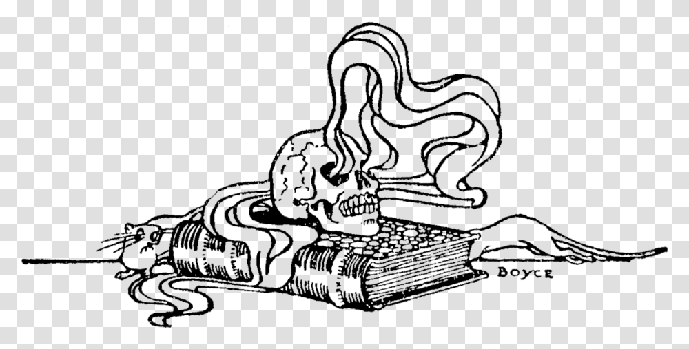 Smoking Skullpng Wikimedia Commons Skull With Book Clip Art, Interior Design, Indoors, Furniture, Tabletop Transparent Png