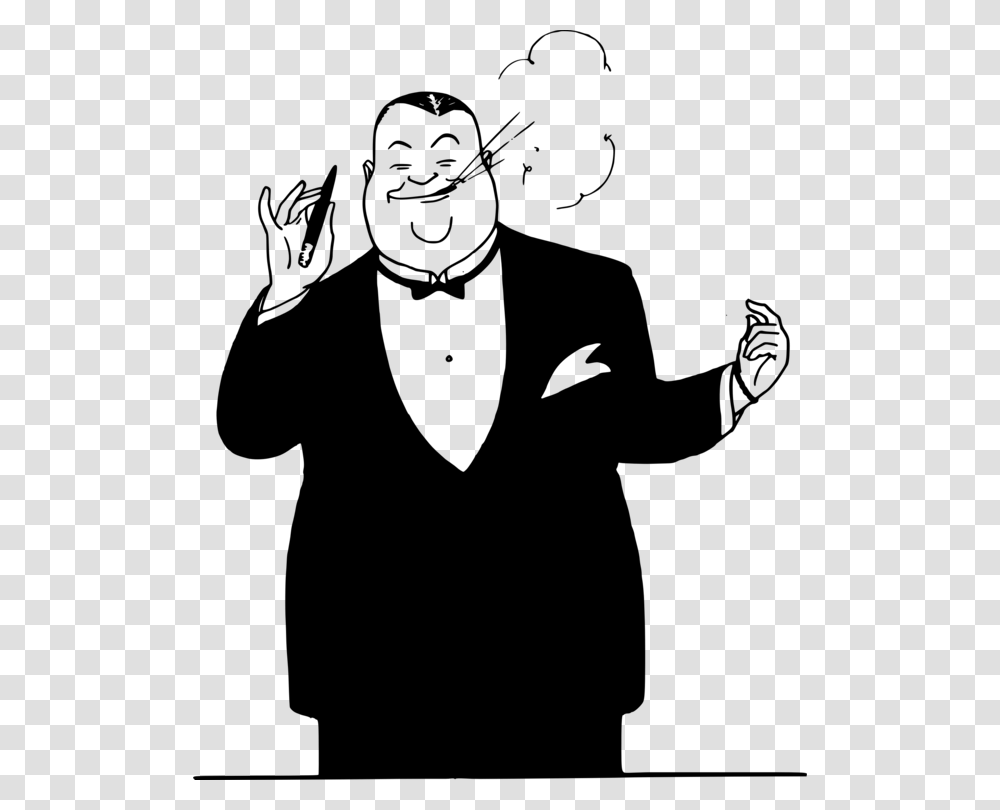Smoking Smoke Man Fat Drawing Fat Man In Suit Cartoon, Gray, World Of Warcraft, Halo Transparent Png