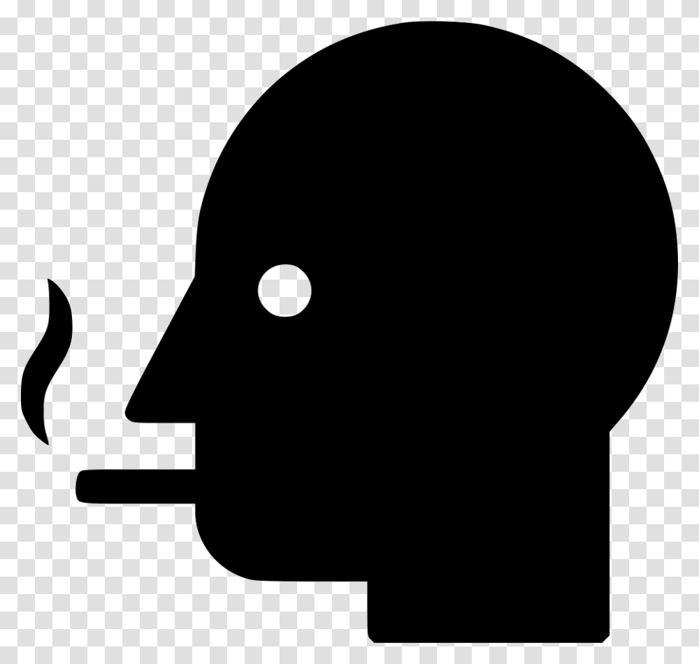 Smoking Smoke Smoker Cigarette No Smoking Icon Free, Silhouette, Stencil, Light, Baseball Cap Transparent Png