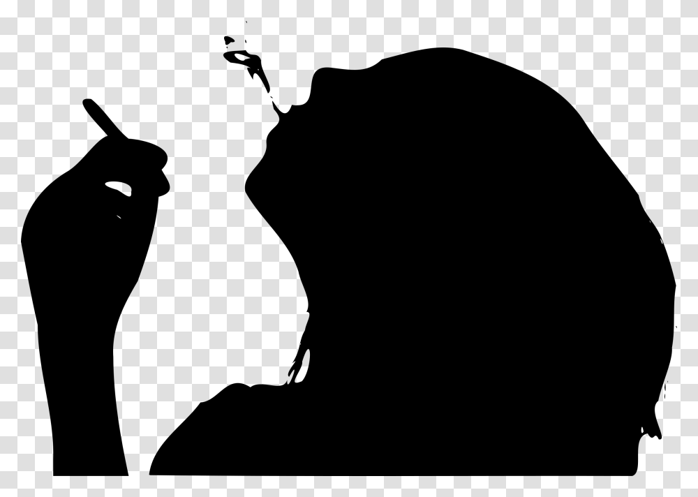 Smoking Woman Face Free Photo Woman Smoking Silhouette, Gray Transparent Png