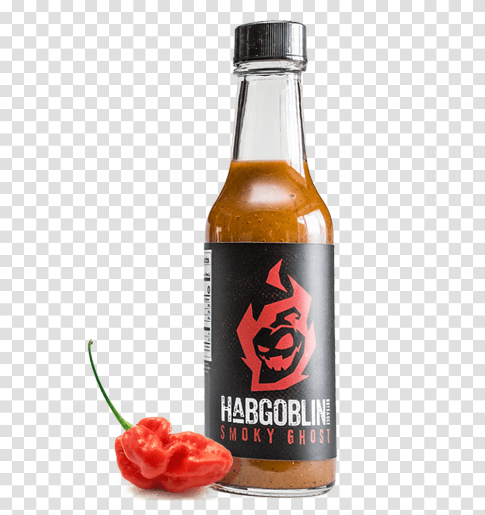 Smoky Ghost Hot Sauce Habgoblin Hotsauce Glass Bottle, Alcohol, Beverage, Beer, Beer Bottle Transparent Png