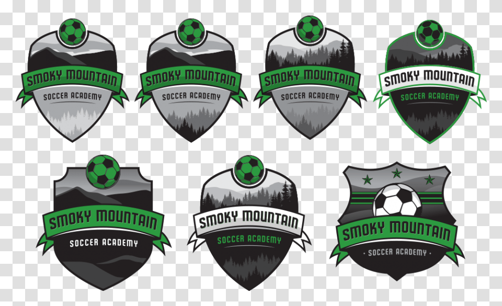 Smoky Mountain Soccer Academy Crest Deisgns Download Soccer Logo With Mountains, Pillow, Batman Logo Transparent Png