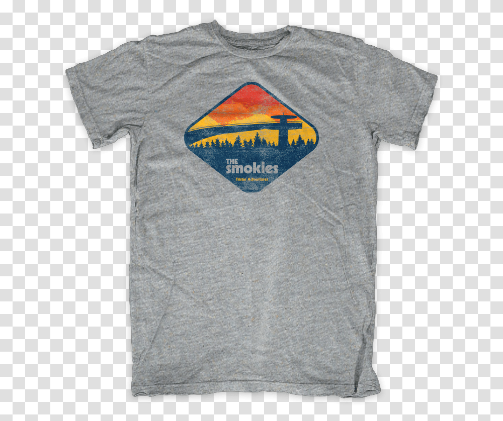 Smoky Mountains Clingmans Dome Grey T Shirt, Apparel, T-Shirt Transparent Png