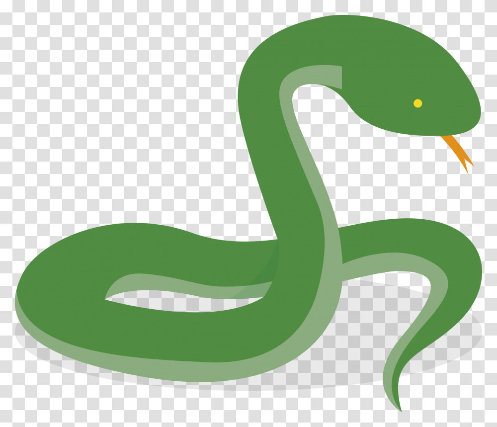 Smooth Green Snake Clipart Pear Vector Snake, Animal, Reptile, Bird, Flamingo Transparent Png