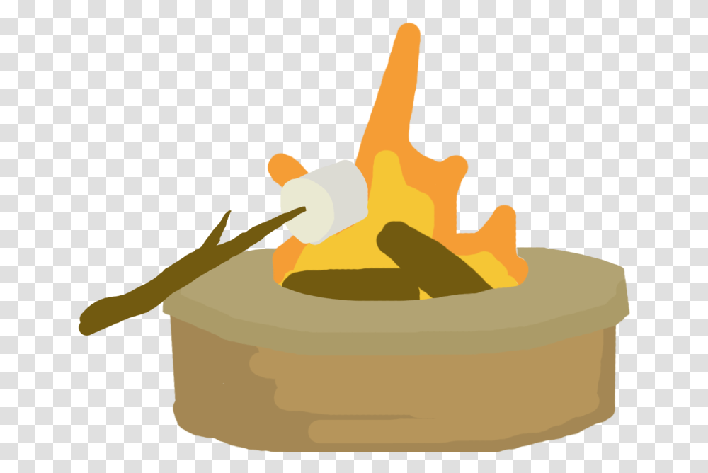Smores Clipart Toasted Marshmallow Flame, Ashtray, Fire, Candle Transparent Png