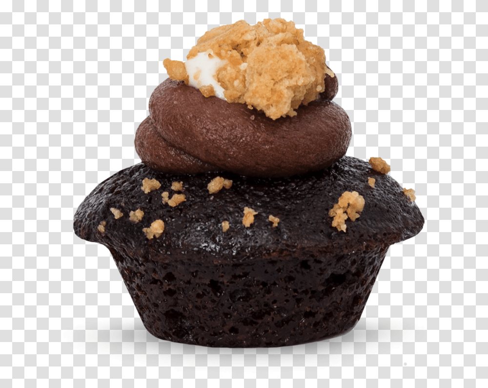 Smores Cupcake Small Side View Image Baked By Melissa's Mores, Cream, Dessert, Food, Creme Transparent Png