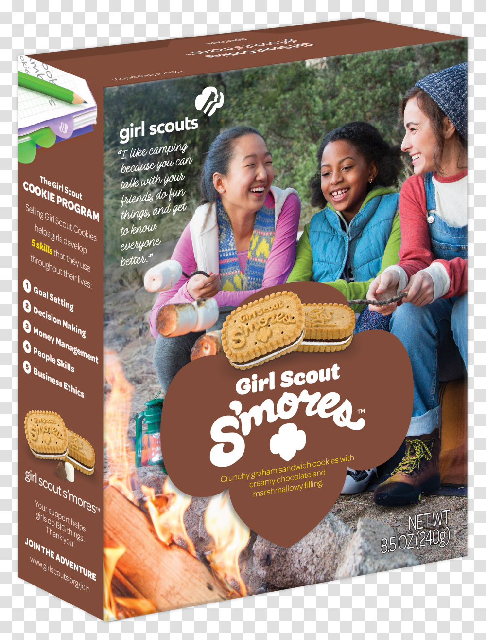 Smores Girl Scout Cookies Girl Scout Smores Girl Smore Girl Scout Cookies Transparent Png