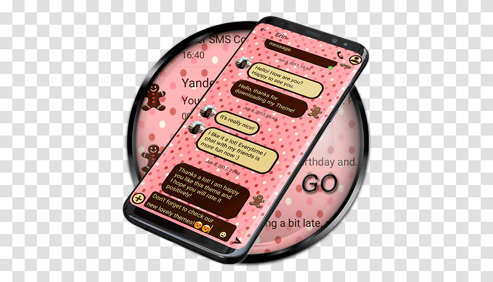 Sms Theme Love Chocolate Pink 250 Dot, Text, Label, Mobile Phone, Electronics Transparent Png