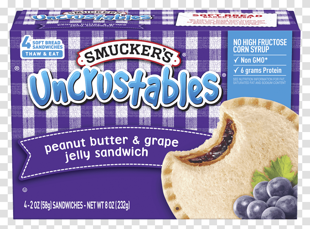 Smuckers Uncrustables, Plant, Bread, Food, Blueberry Transparent Png