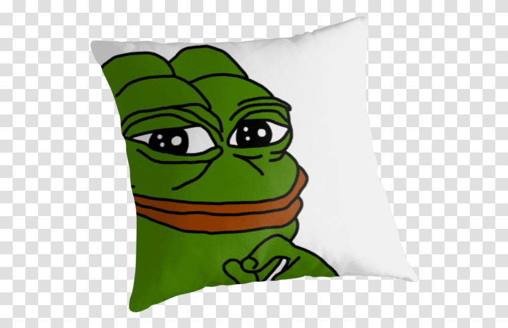 Smug Pepe, Pillow, Cushion Transparent Png