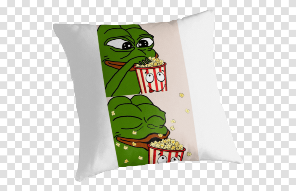 Smug Pepe, Pillow, Cushion, Popcorn, Food Transparent Png