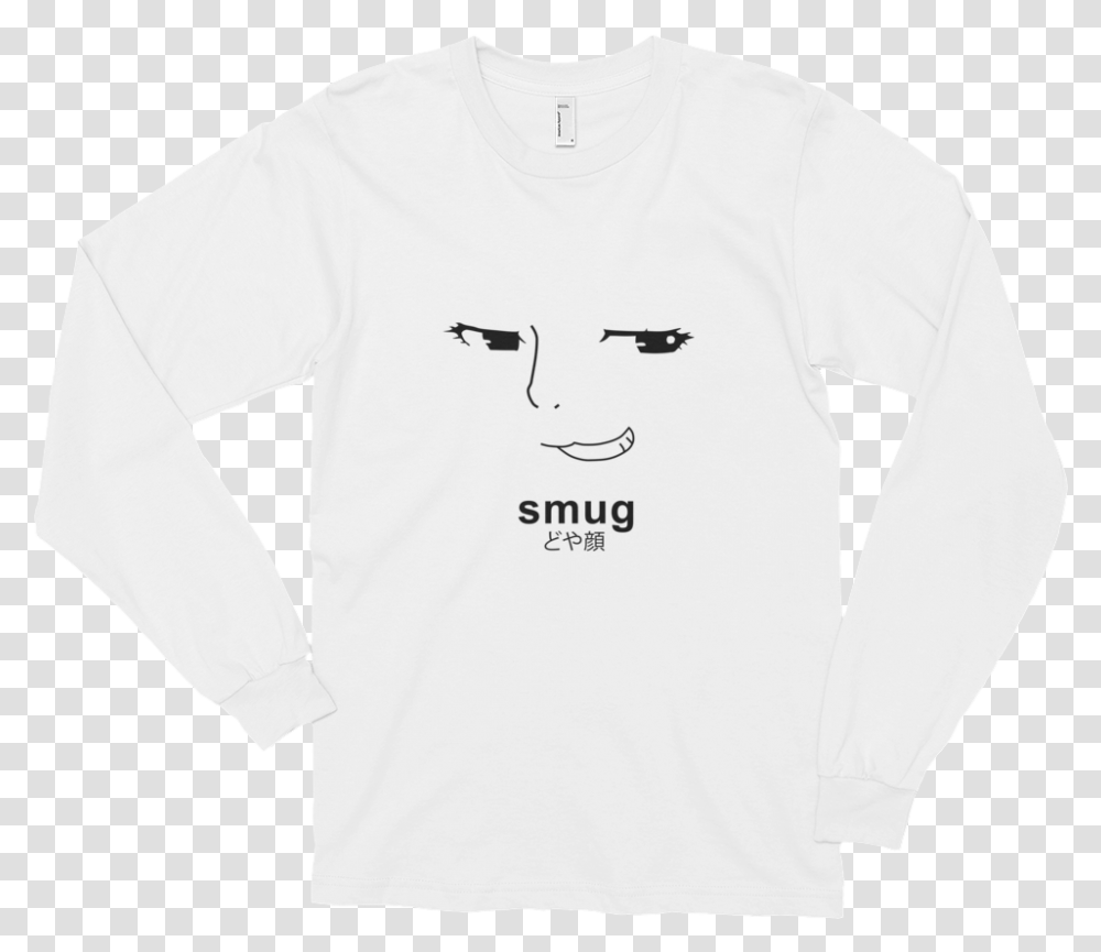 Smug Unisex Long Sleeve Sweatshirt, Apparel, Sweater, T-Shirt Transparent Png