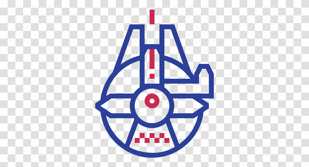Smuggle Millenium Falcon Star Wars Space Free Icon Of Star Wars Millennium Falcon Icon, Symbol, Machine, Emblem, Logo Transparent Png