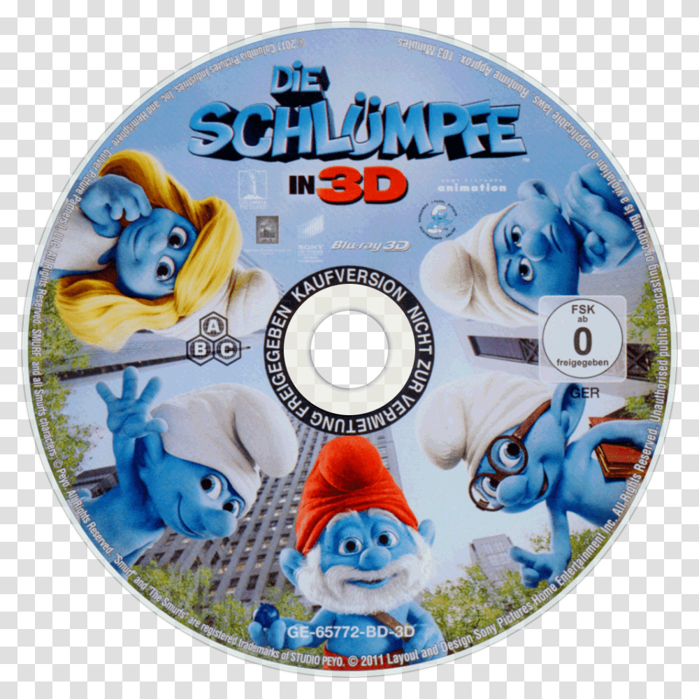 Smurf 2 Bd Cover, Disk, Dvd, Doll, Toy Transparent Png