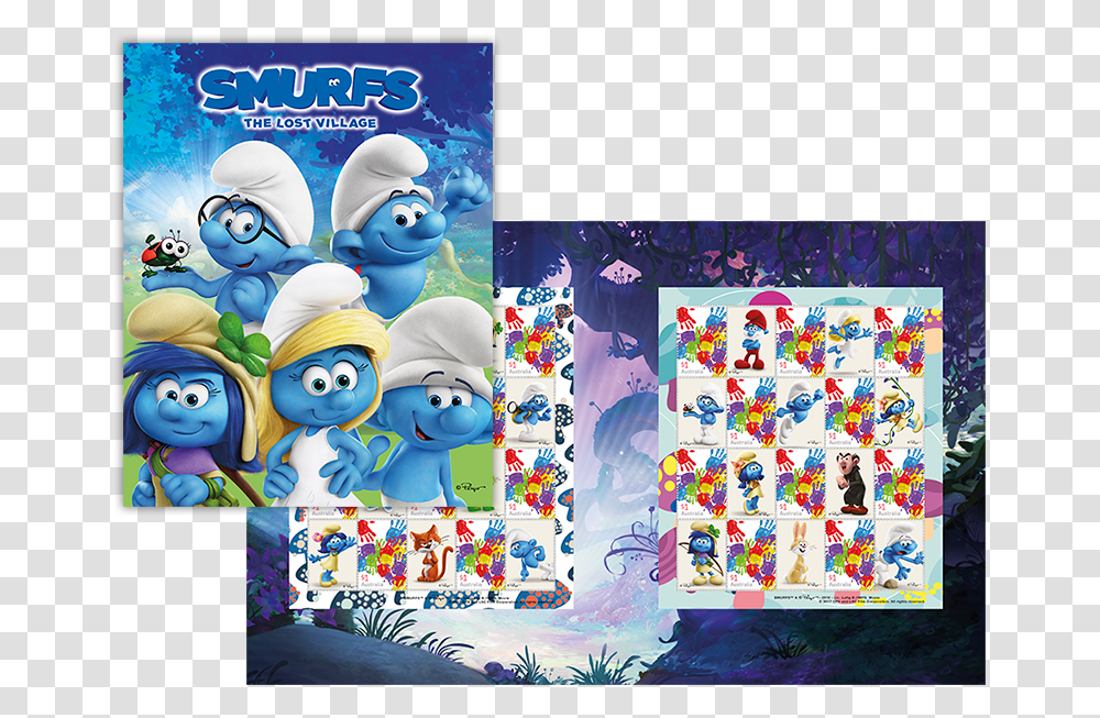 Smurfette Smurf Stamps Australia, Toy, Crowd Transparent Png