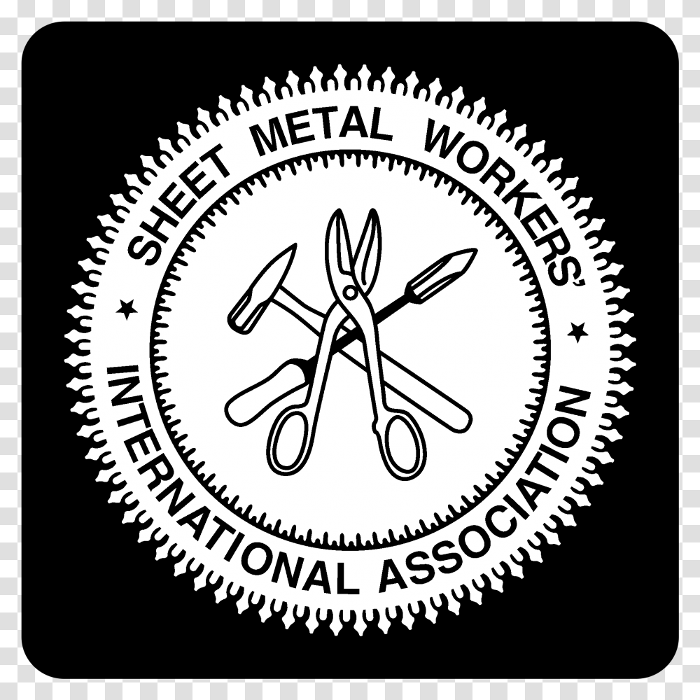 Smwia Logo Black And White Sheet Metal Workers39 International Association, Trademark, Label Transparent Png