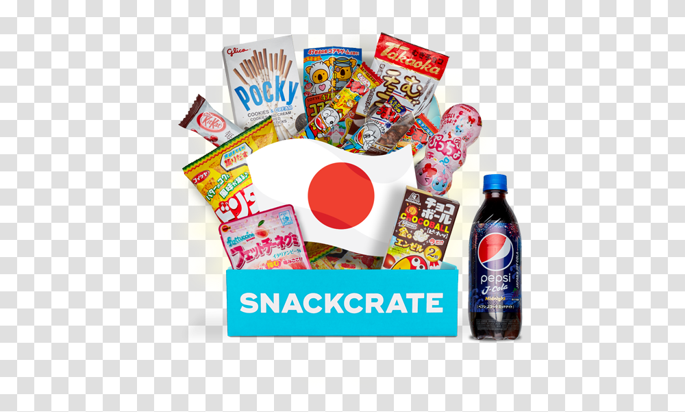 Snack Crate Japan Trial Box, Diaper, Food, Advertisement, Beverage Transparent Png