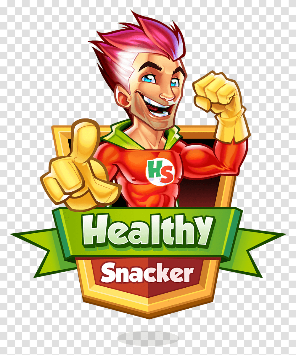 Snack Logo Design Healthy Mascot, Elf, Vegetation, Plant, Hand Transparent Png