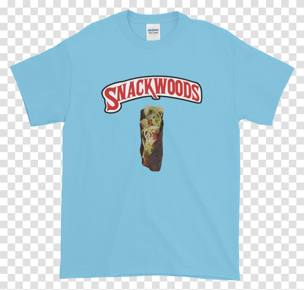 Snackwoods Taco Final Zzz Drip Lines Mockup Front Flat, Apparel, T-Shirt, Food Transparent Png