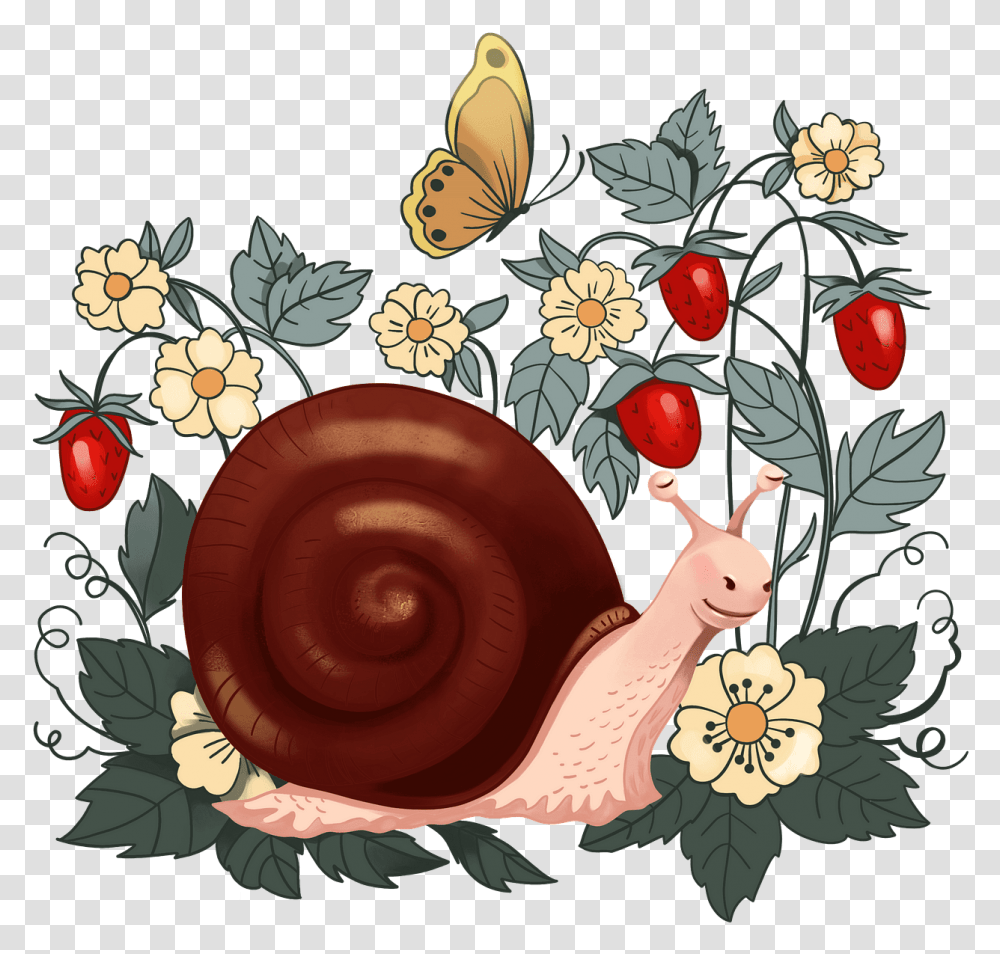 Snail, Invertebrate, Animal, Rose, Flower Transparent Png