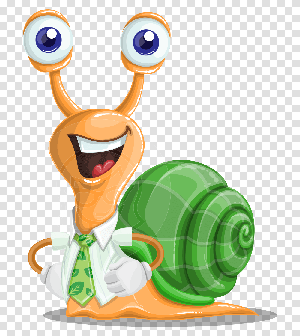 Snail With A Tie Cartoon Vector Character Aka Collin, Sport, Sports Transparent Png