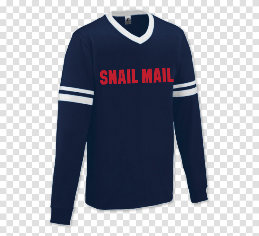 Snailmail Hockey T Shirt Long Sleeved T Shirt, Apparel, Jersey, Person Transparent Png