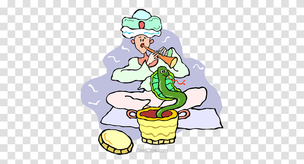 Snake Charmer Royalty Free Vector Clip Art Illustration, Leisure Activities, Musical Instrument, Flute Transparent Png