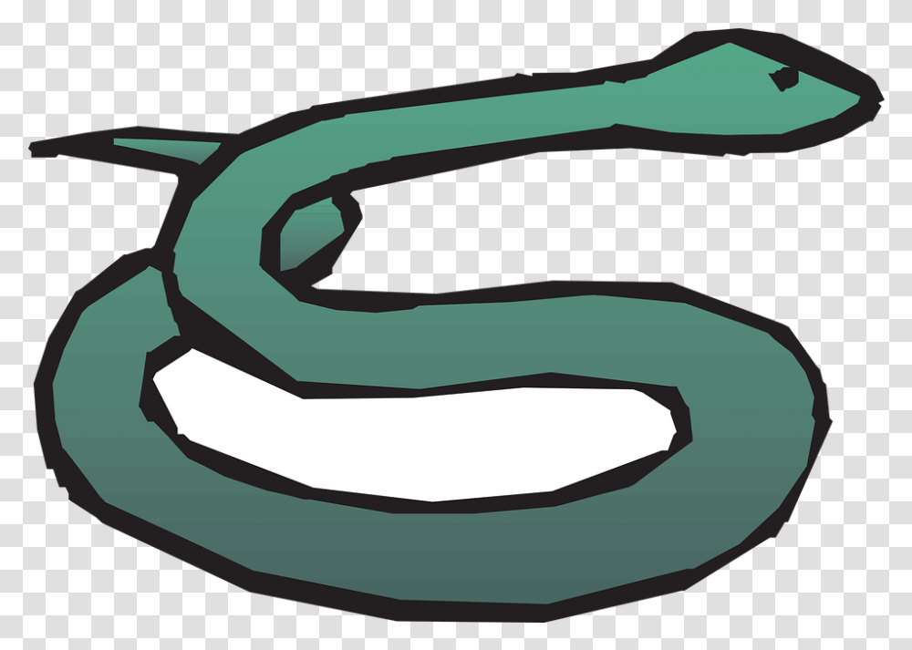 Snake Green Slithering Curled Slither Snake Simple, Tool, Reptile, Animal, Jacuzzi Transparent Png