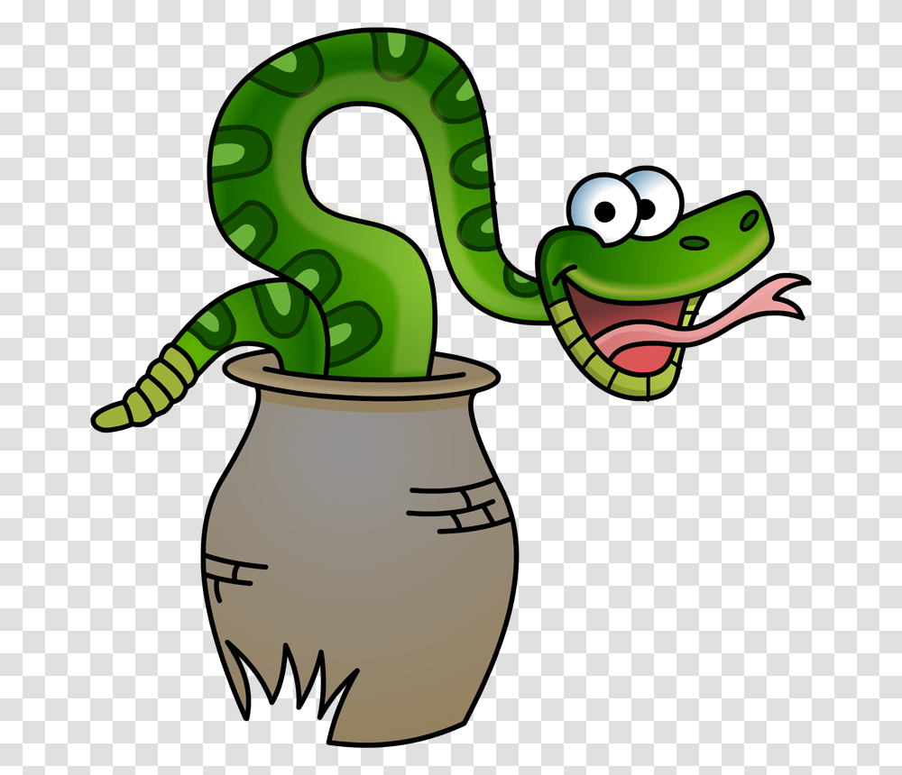 Snake In A Basket Snake In Basket Clipart, Reptile, Animal, Green Transparent Png