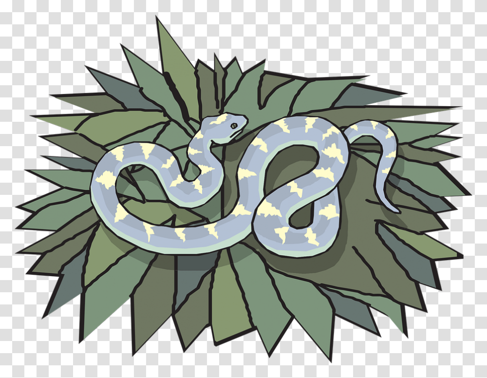 Snake Leaves Reptile Nest Coiled Slithering Purple Snake, Animal, Bird, Painting Transparent Png