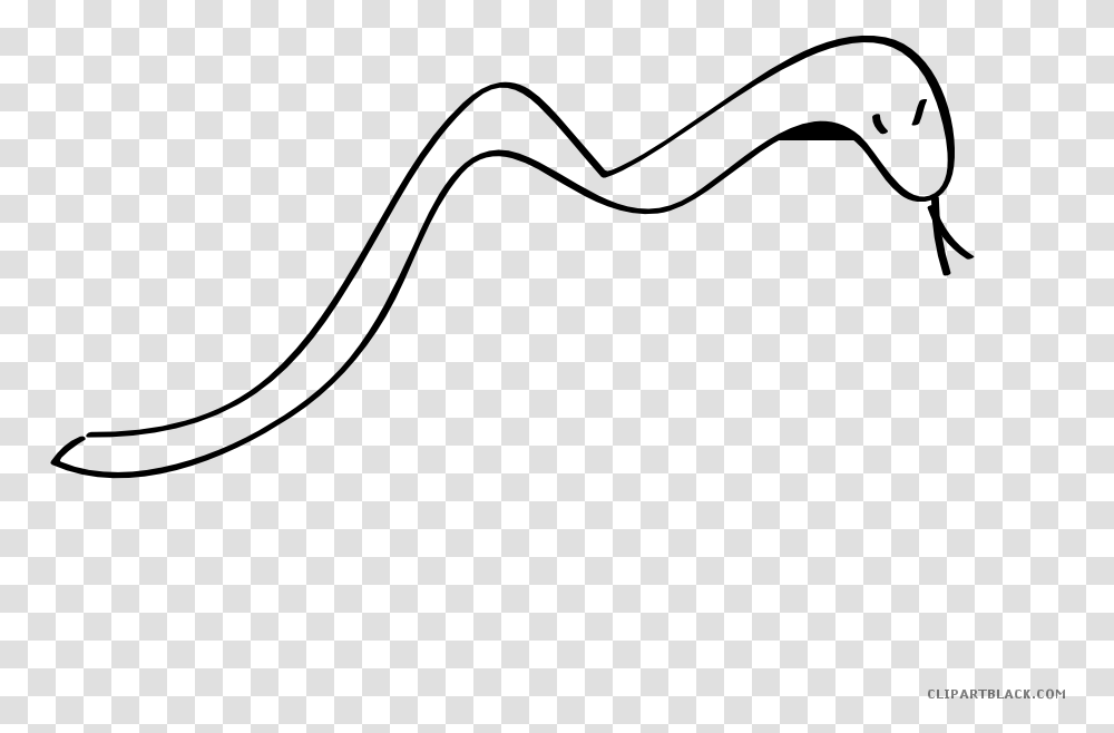 Snake Silhouette Black And White Snake Clipart, Gray, World Of Warcraft Transparent Png