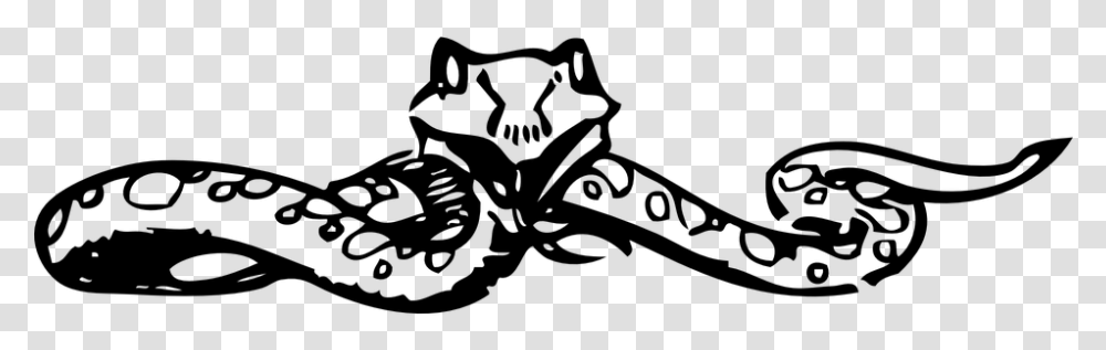 Snake Slithering Clipart Black And White, Gray, World Of Warcraft Transparent Png