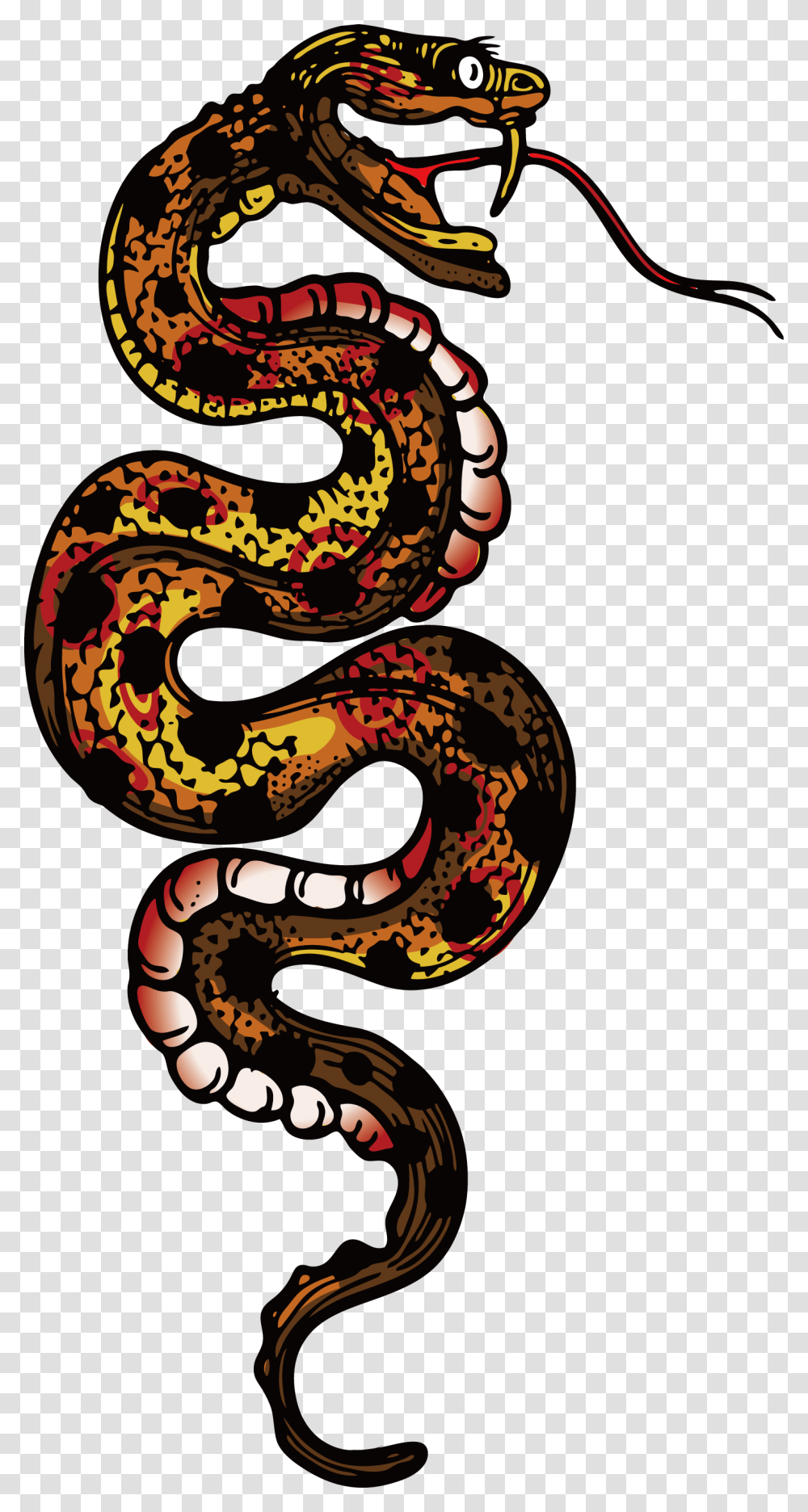 Snake Tattoo Clipart Boa Constrictor Snake Snake Logo Viper, Reptile, Animal, King Snake, Anaconda Transparent Png